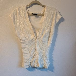 Torrid Lace Cream Blouse